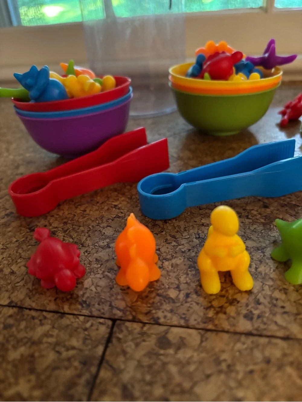 Montessori counting sorting dinosaur preschool activity set STEM